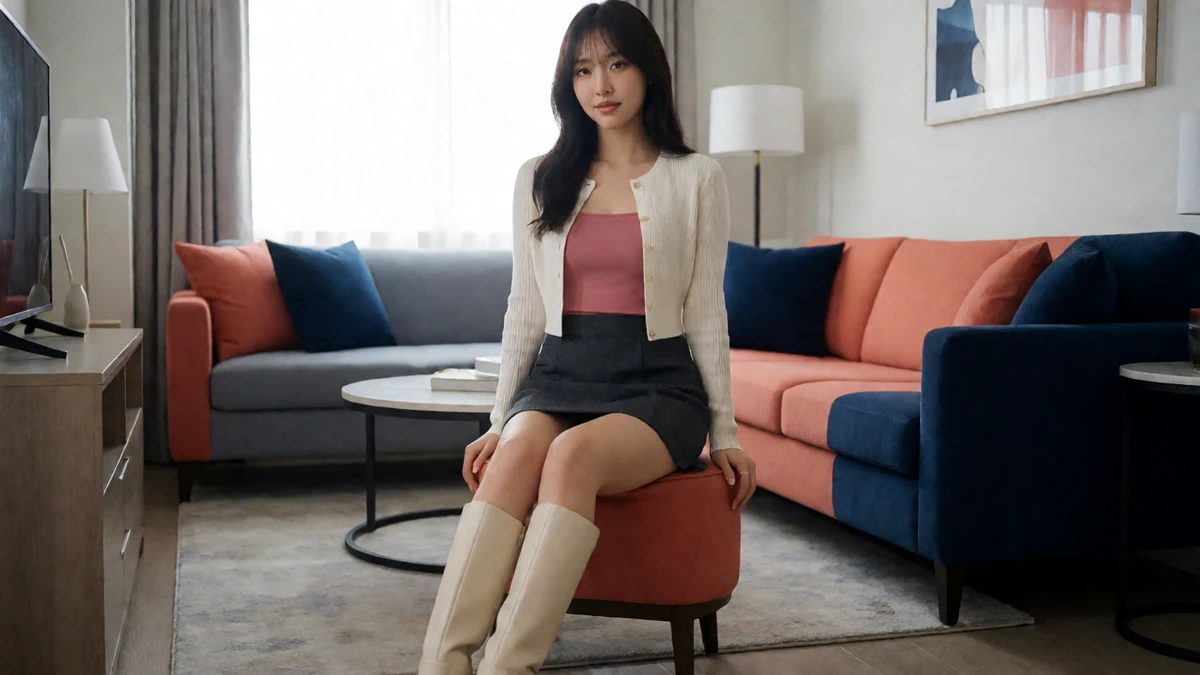 酱视频睡衣女友夜间片单栏目中的年轻女友风模特与手机片库场景